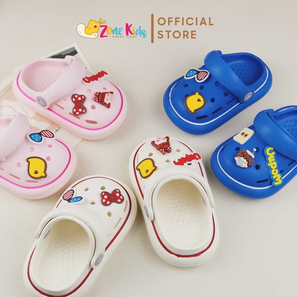 Dép sục gắn sticker siêu nhẹ cho bé trai bé gái Zonekids - S08