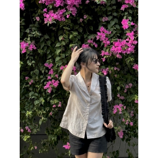 Áo Sơ Mi Kiểu Tay Ngắn - Linen - Nevie Shirt - PHUTA