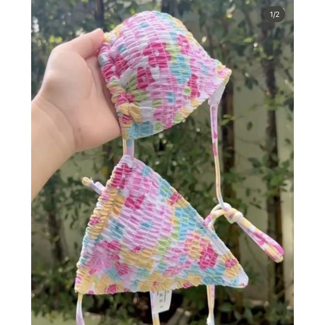 (M302-LiLyBikini) BIKINI HAI MẢNH VẢI XÔP HOA NHÍ | BigBuy360 - bigbuy360.vn