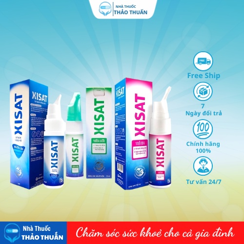 Dung dịch xịt mũi XISAT - Nước biển sâu sạch thông mũi Xisat