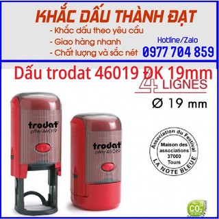Khắc dấu tròn đường kính 19mm