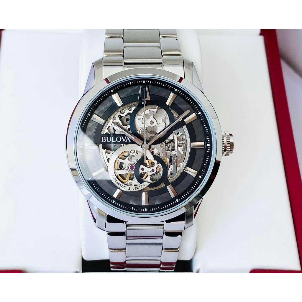 Đồng Hồ Nam BULOVA Automatic 96A208 Chính Hãng Tặng Dây Da Cao Cấp