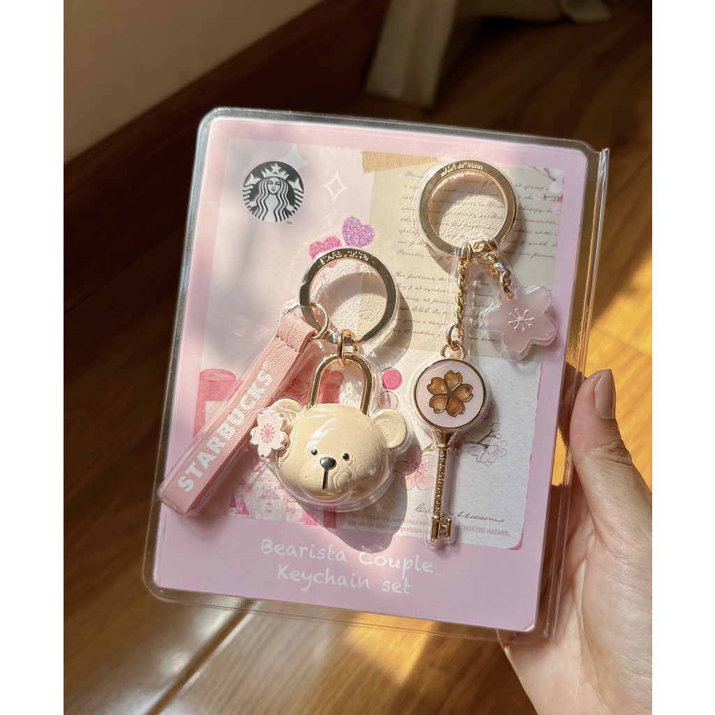 Móc khóa Bearista Couple Keychain Set của Starbucks