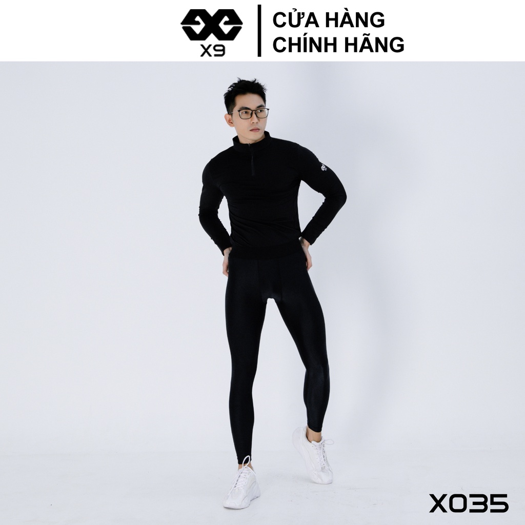 Quần Dài Legging Nam Thể Thao Tập Gym Giữ Nhiệt Đá Bóng Chạy Bộ Bóng Rổ - Thương Hiệu X9 Sportswear - X035