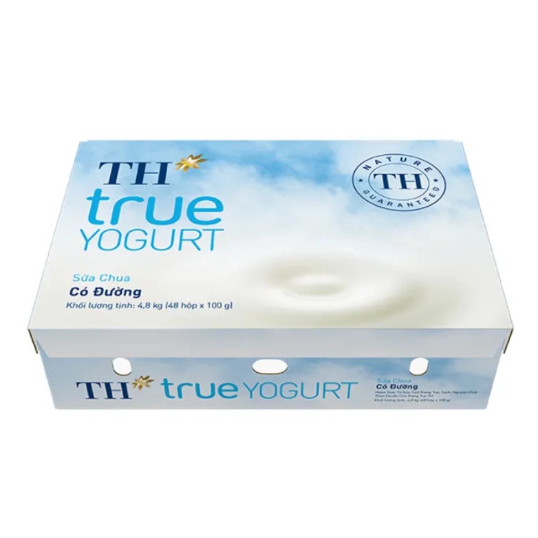 Thùng sữa chua ăn TH True Milk có đường - thùng 48 hủ 100g - Giao hỏa tốc ở HCM