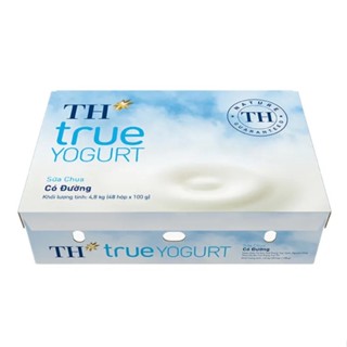 Thùng sữa chua ăn TH True Milk có đường - thùng 48 hủ 100g - Giao hỏa tốc ở HCM