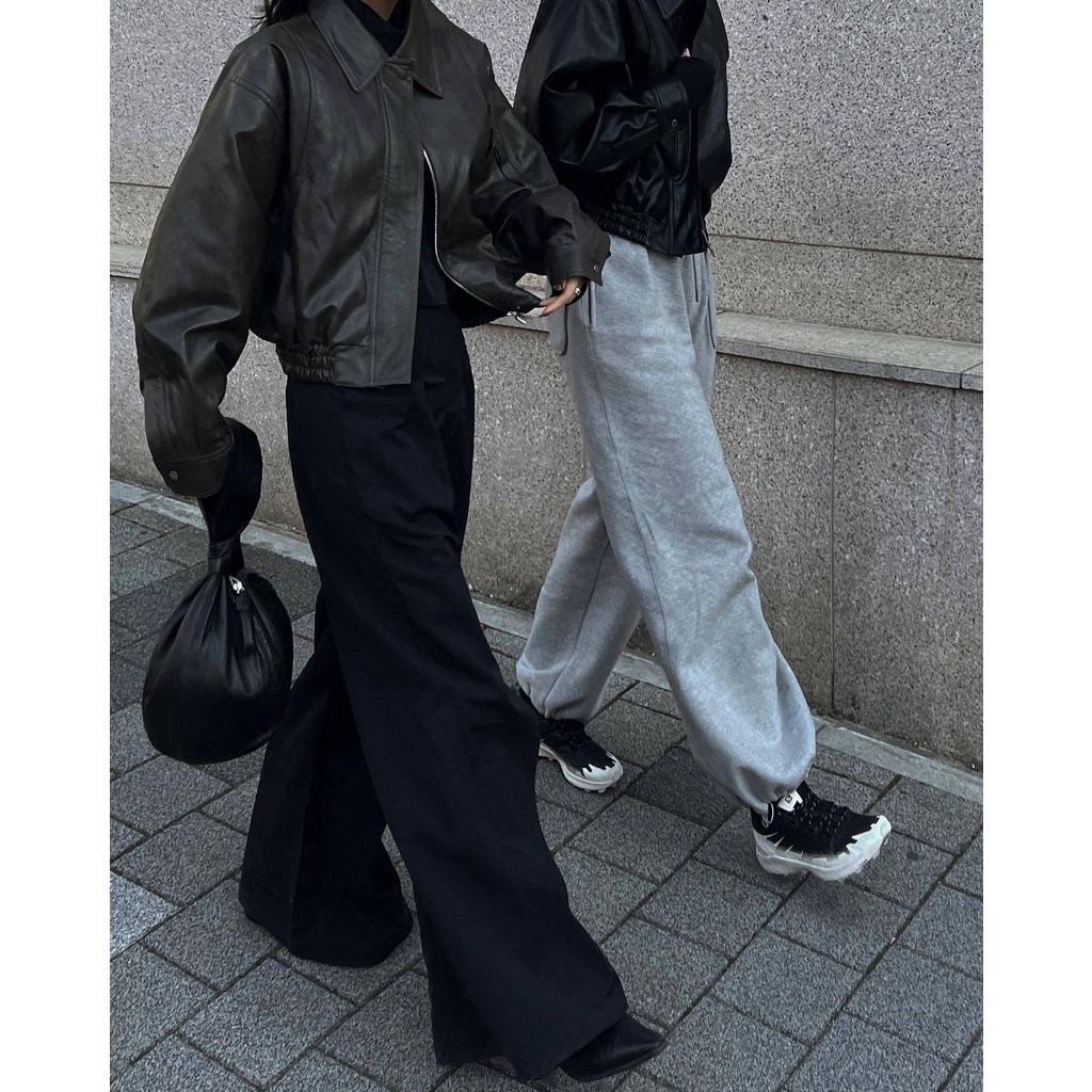 Áo khoác da bomber da pu bo chun