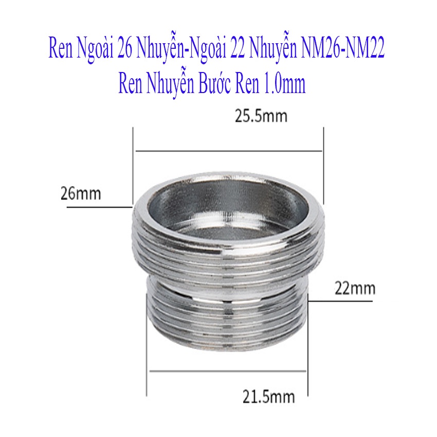 Đầu Chuyển Đổi Vòi Nước Ren Ngoài Trong