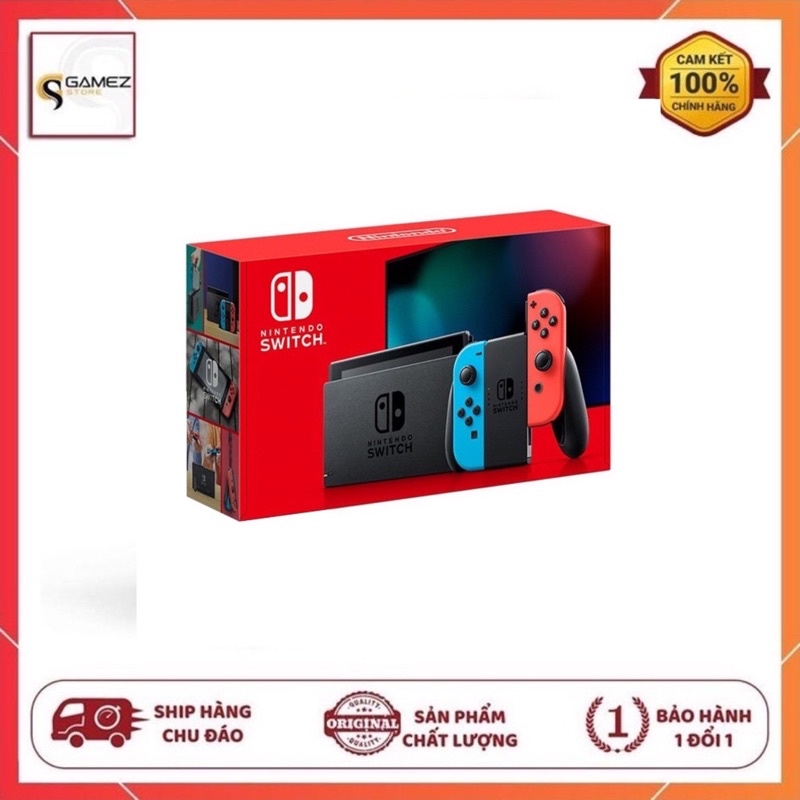 Máy Chơi Game Nintendo Switch 2019 - ( Màu Neon Blue) - Pin Lâu hơn