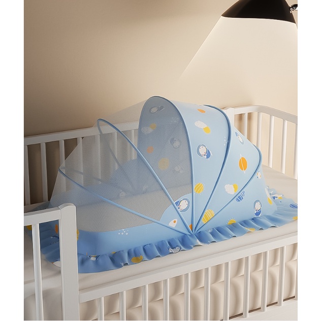 Màn chụp cho bé gấp gọn, mùng chụp cho bé chống muỗi, dùng cho giường và nôi cũi