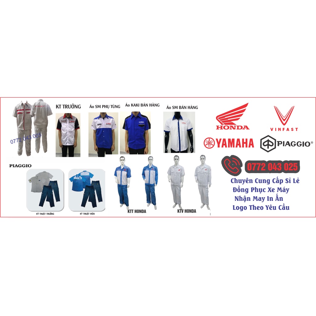 Sỉ đồng phục xe máy các hãng giá tại xưởng