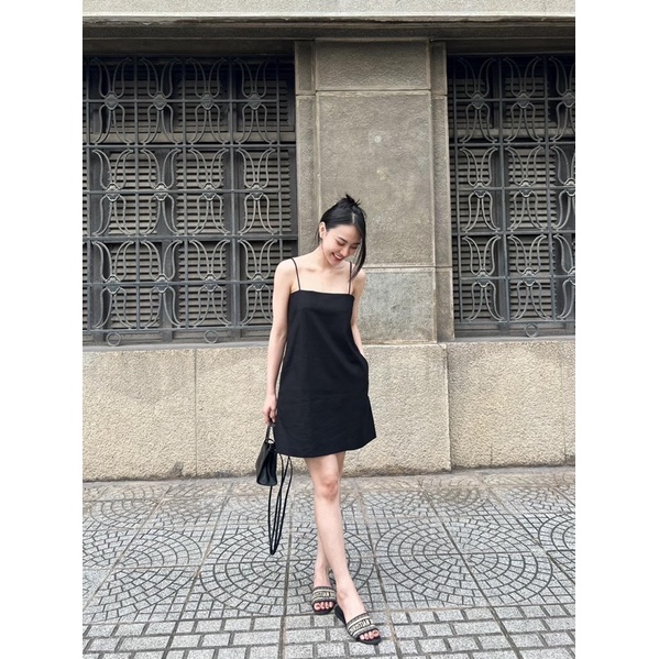 LENIN DRESS 🤎 Đầm Hai Dây Chất Lenin Basic Dress mùa hè xinh yêu