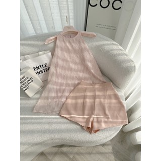 SET ÁO LÔNG CỔ YẾM KÈM SHORT