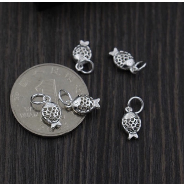 [S925] Charm bạc treo hình cá - MH337