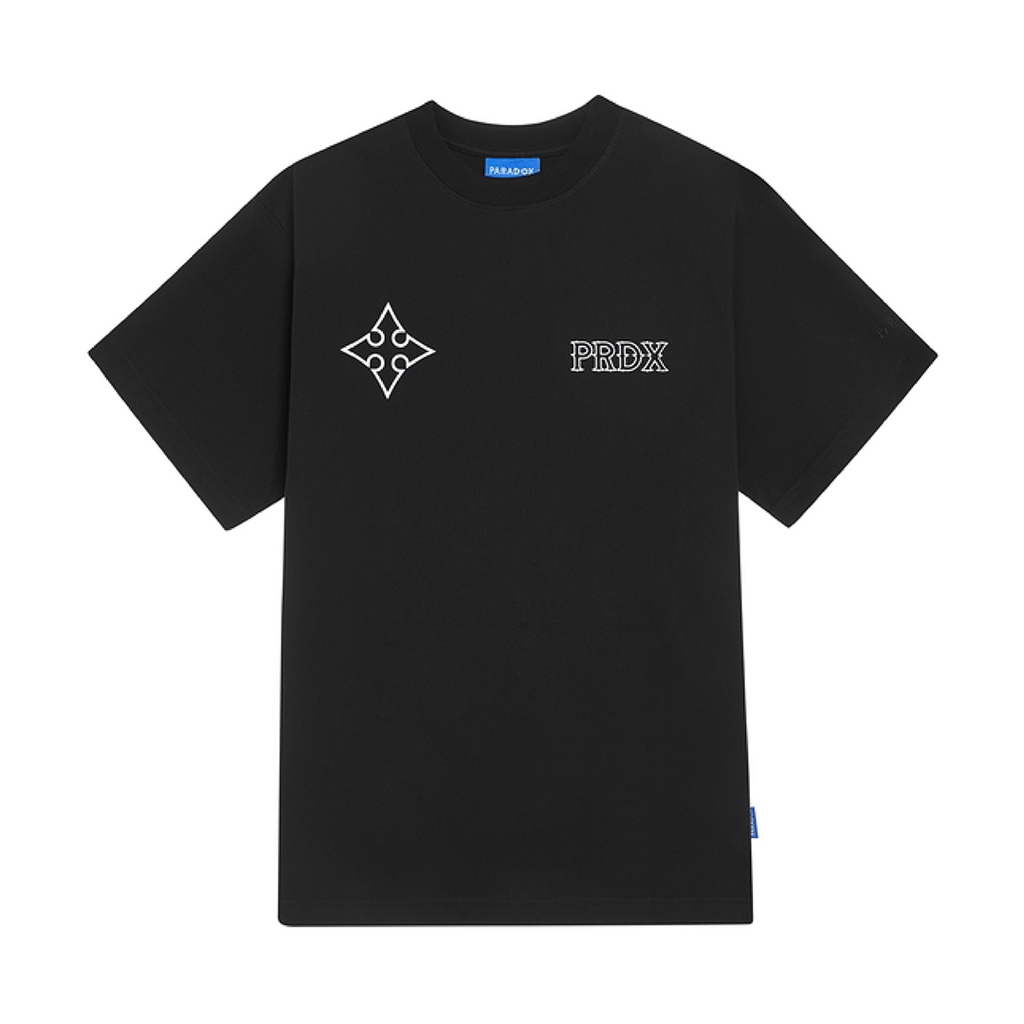 Áo thun form rộng Paradox tay lỡ - Unisex - In hình - THE REQUISITE TEE - Đen