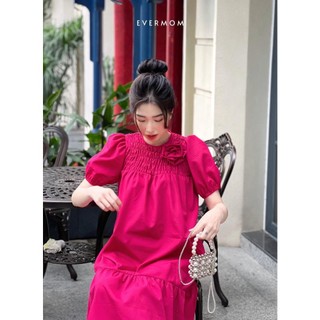 Đầm babydoll thun chỉ đính hoa