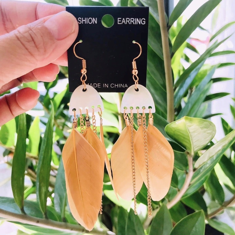 Bông tai boho nhiều màu phong cách thời trang bohemian cho nữ