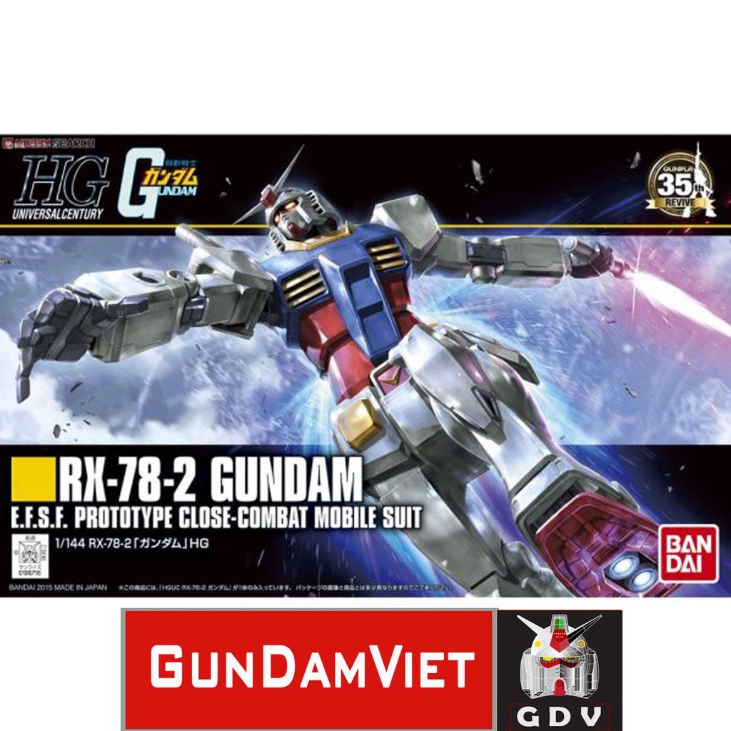 Mô hình Gundam Bandai HG 1/144 GUNDAM RX 78-2 [REVIVE]