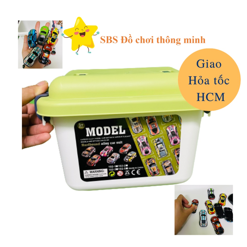 Thùng 30 ô tô đồ chơi chạy đà cót kéo lùi cho bé, nhỏ nhắn xinh xắn tổng hợp nhiều loại xe