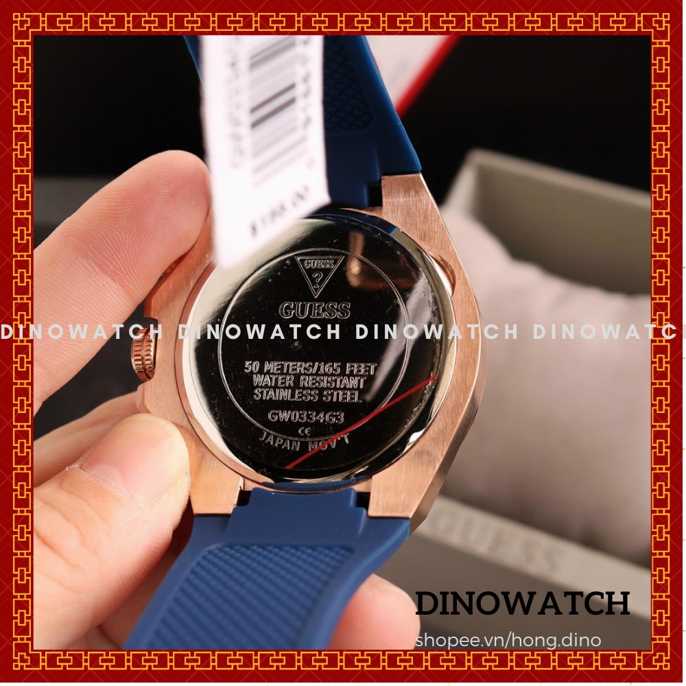 Đồng Hồ Nam Guess GW0334G2 GW0334G3 F.A - Dây Silicon - Size 45mm