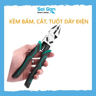Kìm cắt dây điện, bấm, uốn, tuốt dây điện, kìm đa năng cao cấp tousen
