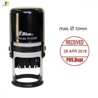 Dấu tròn đường kính 32mm - Có ngày tháng năm Shiny R-532D