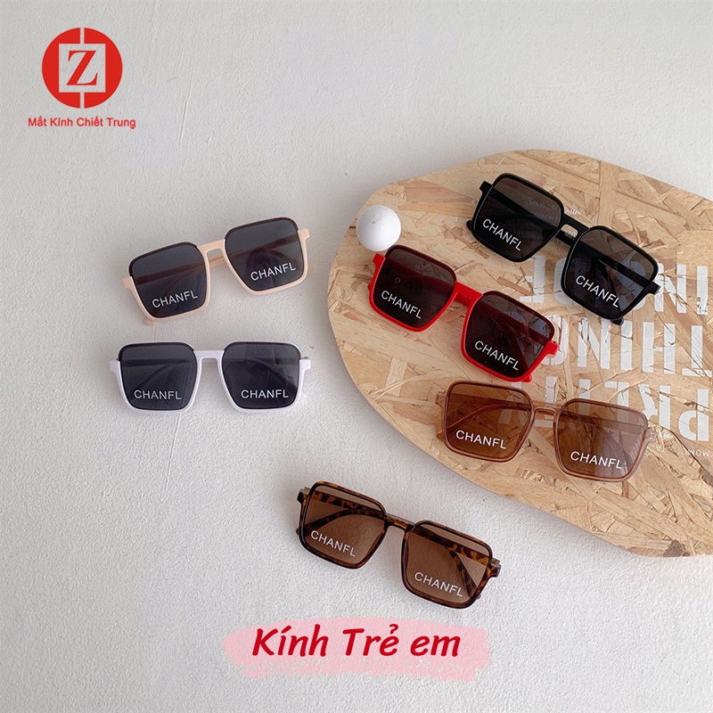 Kính hoạt hình cho bé Phong Cách Hàn Quốc Form Vuông sành điệu thương hiệu Chanfl cao cấp mã H8833