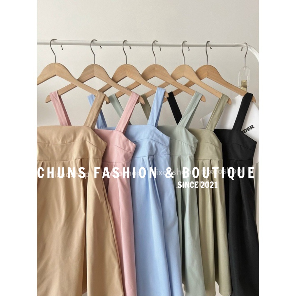 Váy babydoll kaki dáng ngắn hàn quốc Chuns Fashion