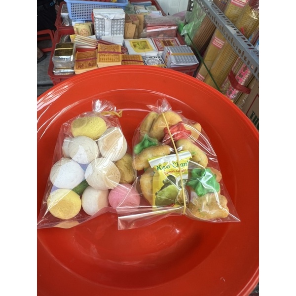 Combo bộ bánh kẹo trà muối gạo cúng Thí Thực mùng1-16