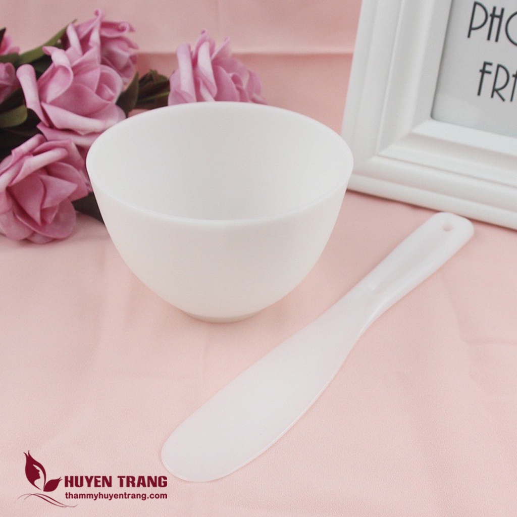 Bộ Bát Trộn Mặt Nạ Silicon, Cọ Quét, Cốc Đong Chia Vạch, Cọ Đắp Mặt Nạ Silicone, Dao Trộn Cán Dài, Phong Cách Hàn Quốc