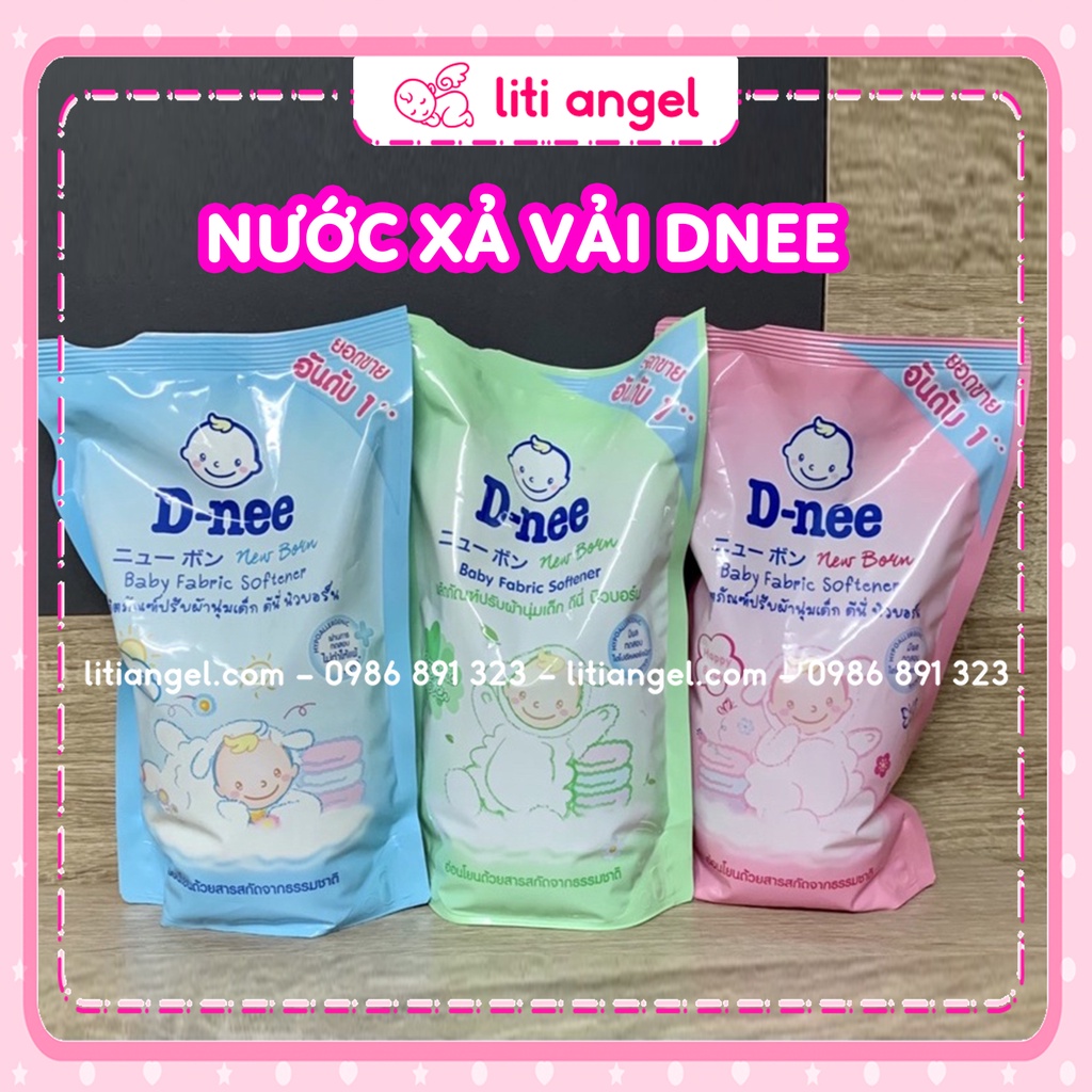 NƯỚC XẢ VẢI Dnee Thái Lan Túi 550ml làm mềm vải nhiều mùi hương cho bé