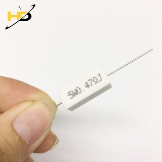 Điện trở sứ 5w / 0.25r , 0.27r , 0.3r , 0.33r ,0.39r, 0.47r , 0.5r ,linh kiện chất lượng, điện trở công suất 5w