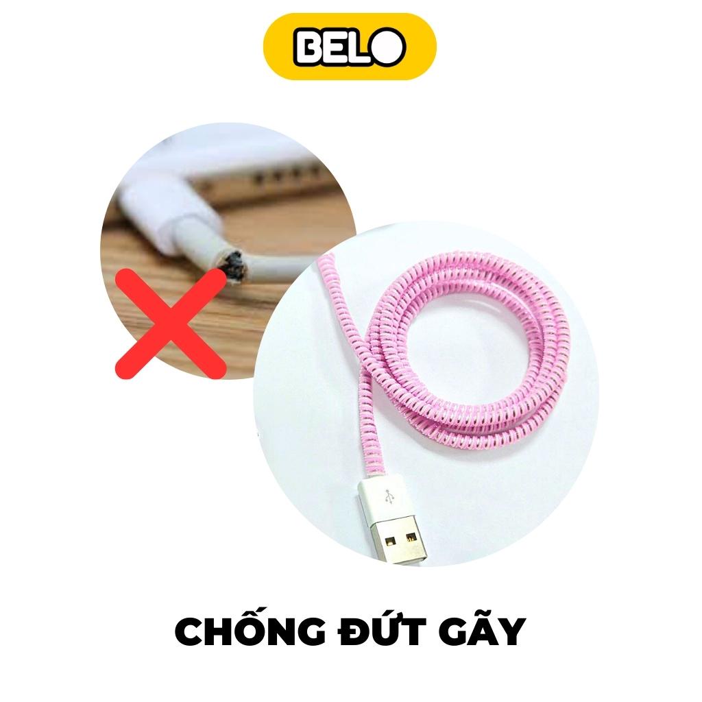 Dây quấn bảo vệ cáp sạc , tai nghe 10 màu chống đứt gãy vỏ ốp i12 pro - Belo