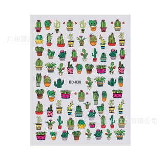 Sticker & Decal dán móng tay hình xương rồng