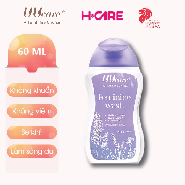 Dung dịch vệ sinh phụ nữ Kháng Khuẩn UUcare 60ml