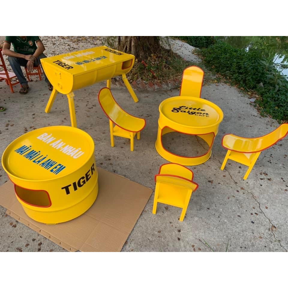 Bàn Thùng phuy Bàn Ăn Tái Chế Siêu Rẻ