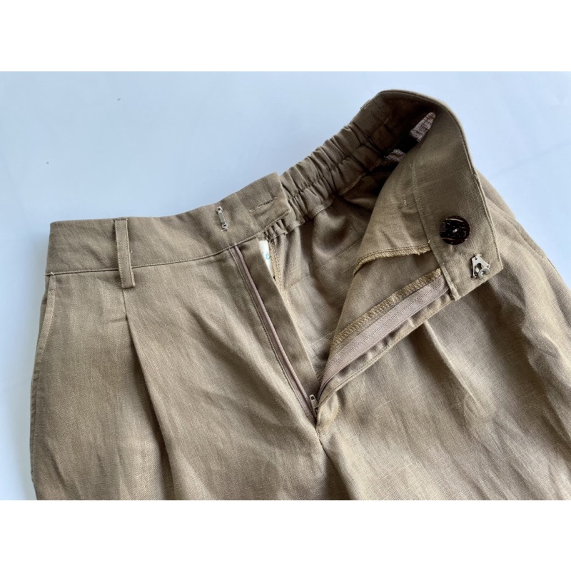 ĐẶT MAY - Quần tây ống suôn linen tưng premium washed Mé Hè