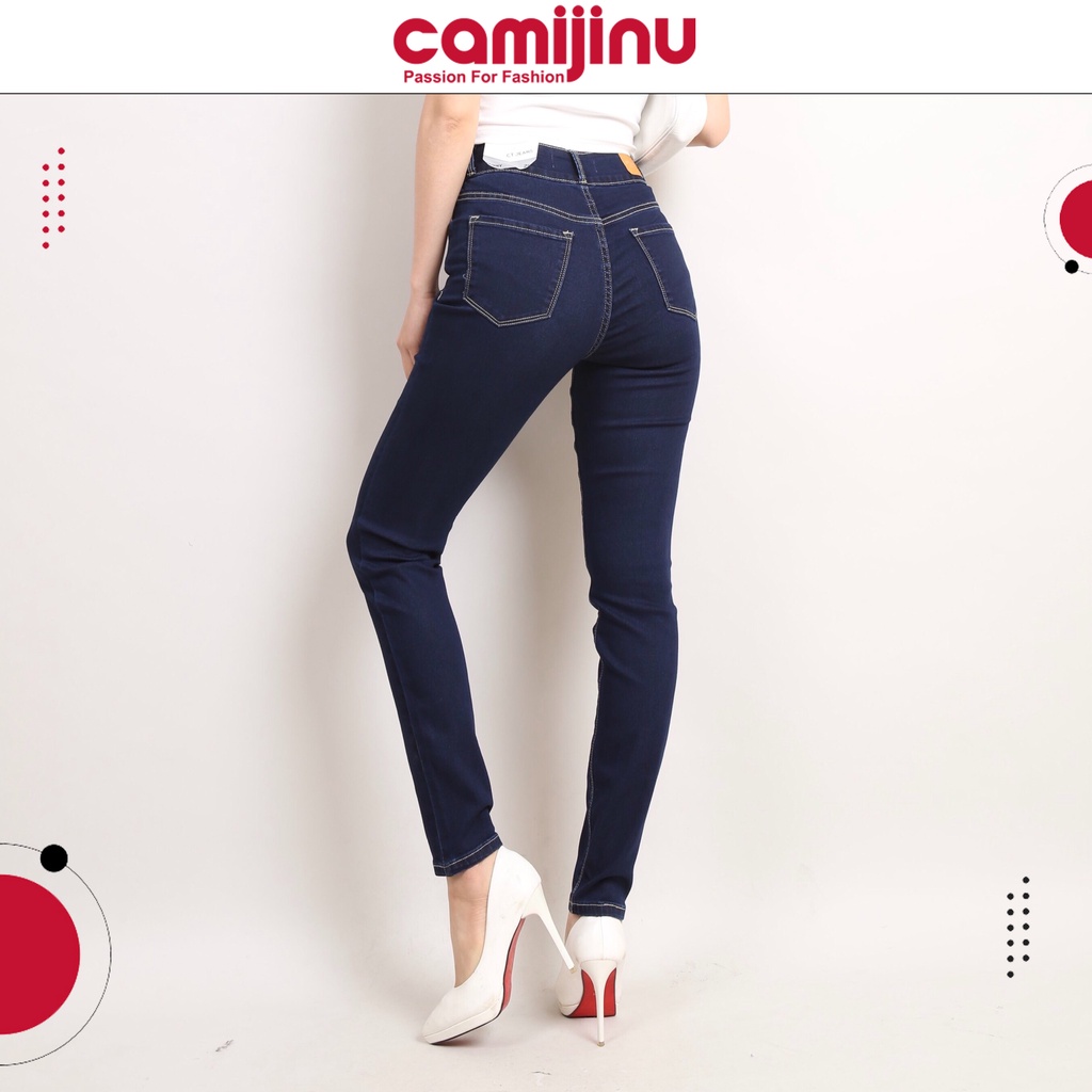 Skiny Jeans Nữ 2 Khuy Xanh Phủ
