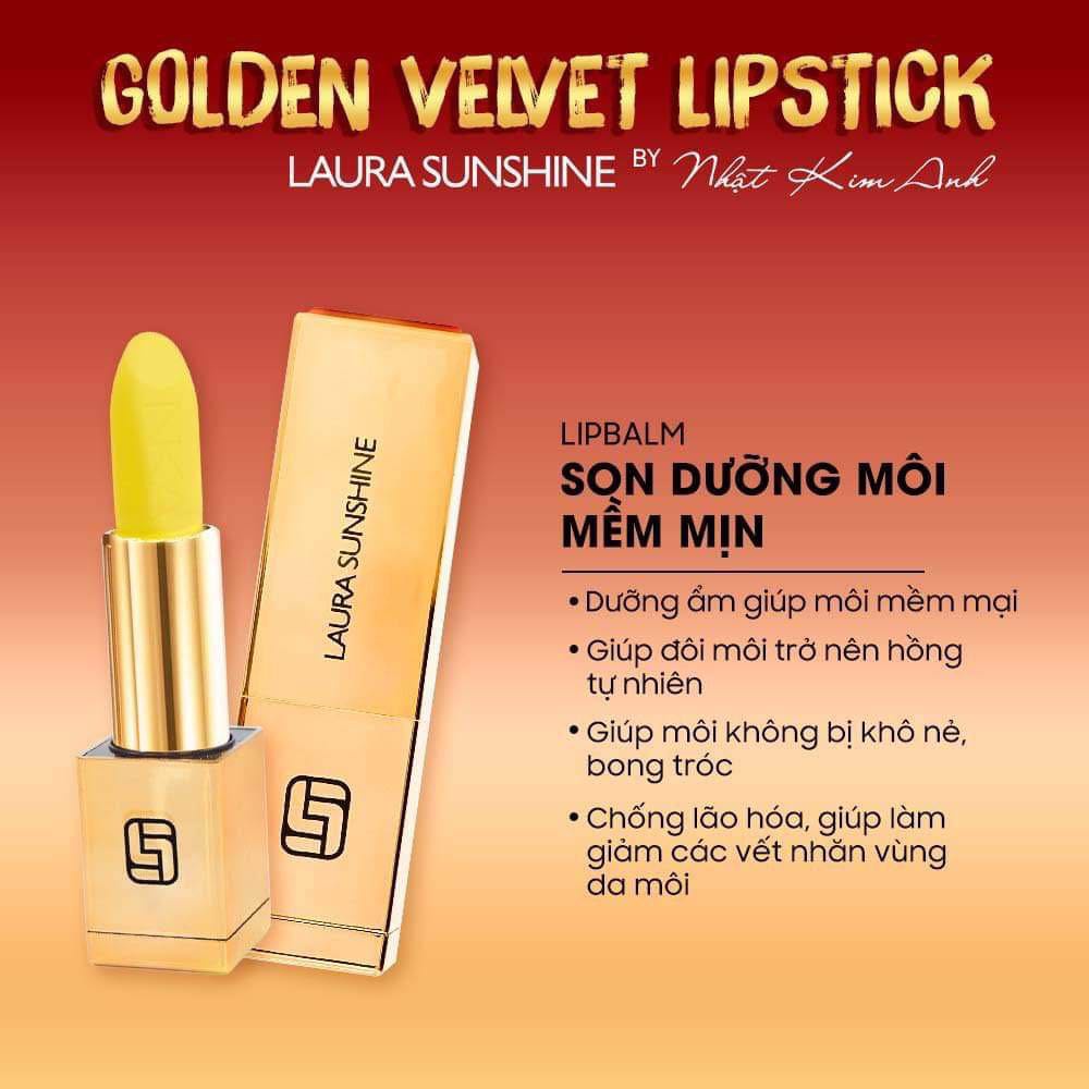 Son dưỡng môi Golden Velvet Lipstick 4g - Laura Sunshine Nhật Kim Anh