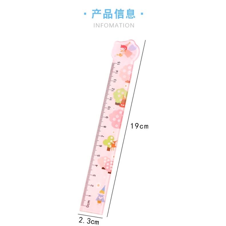 Thước Đo Hình Hoạt Hình 15cm Chuyên Dụng Cho Học Sinh / Văn Phòng