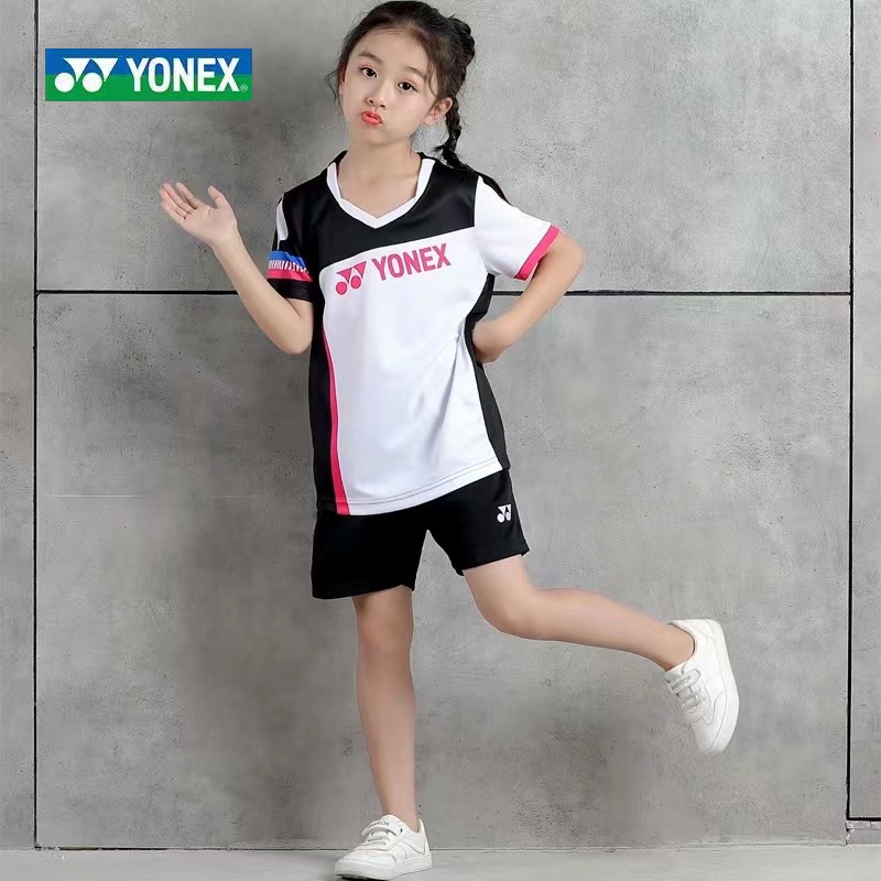 Bộ Quần Áo Chơi Cầu Lông Tay Ngắn Yonex 1908B Thiết Kế Dễ Thương Cho Bé