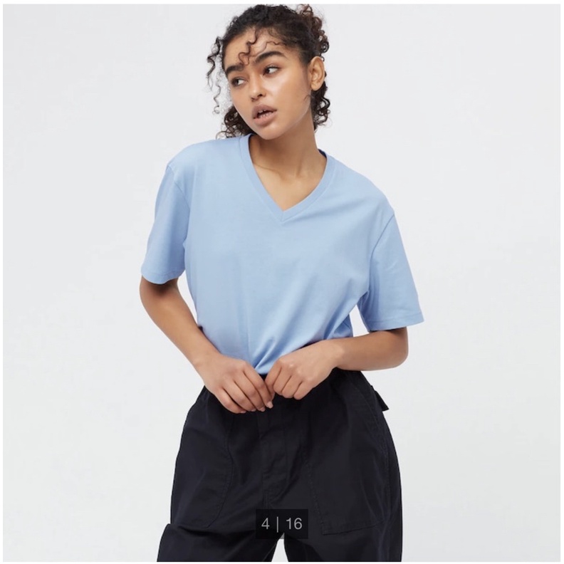 Áo phông nam uniqlo cổ tim