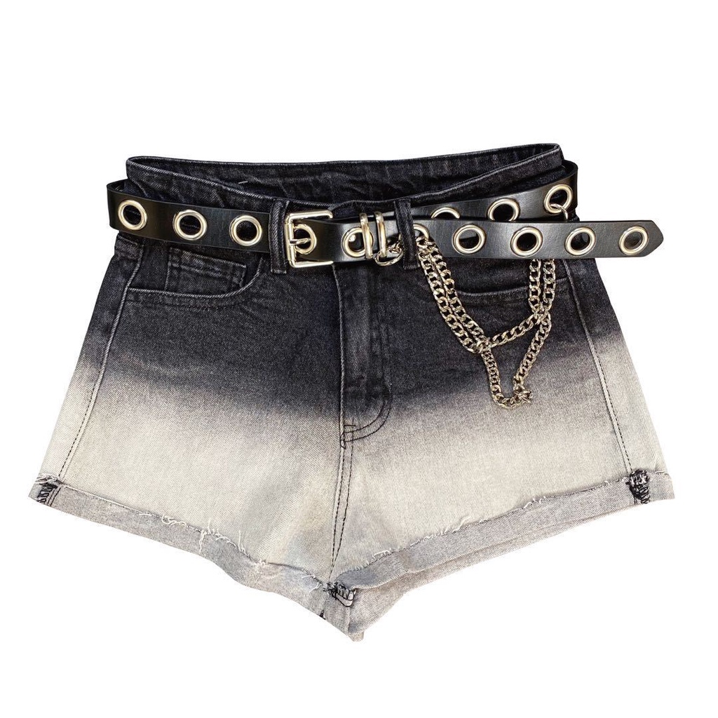 Quần short JSC denim màu gradient phong cách đường phố Hàn Quốc cho nữ size lớn