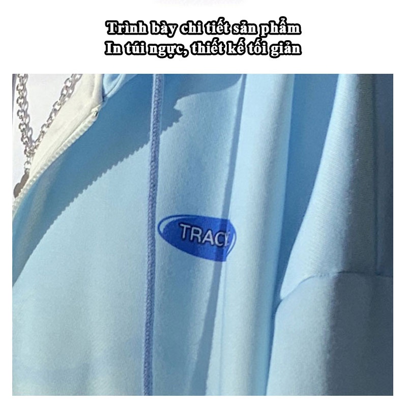 Áo khoác hoodie NAM Áo Khoác Bóng Chày Có Mũ Trùm Dáng Rộng Màu Gradient Phong Cách Đường Phố Hàn Quốc Cá Tính