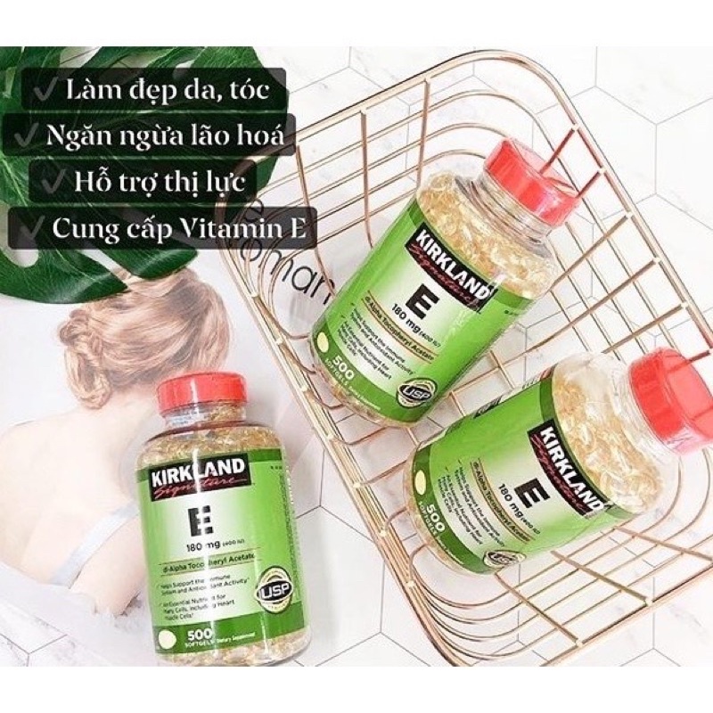Viên Uống Bổ Sung Vitamin E 180mg Kirkland Signature