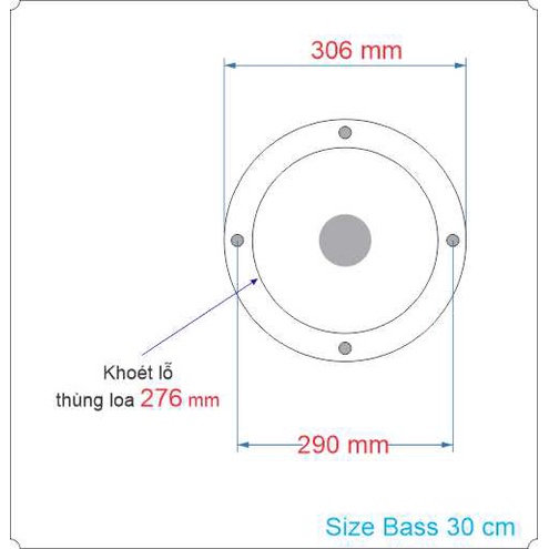 01 Cặp - LOA BASS 30 cm