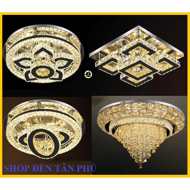 Đèn ốp trần pha lê MT3695 kích thước 600mm