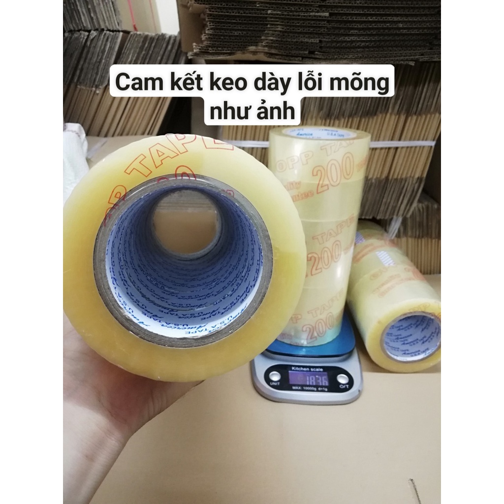 Băng keo trong 1.8kg 200yard băng dính dán thùng đóng gói hàng hóa