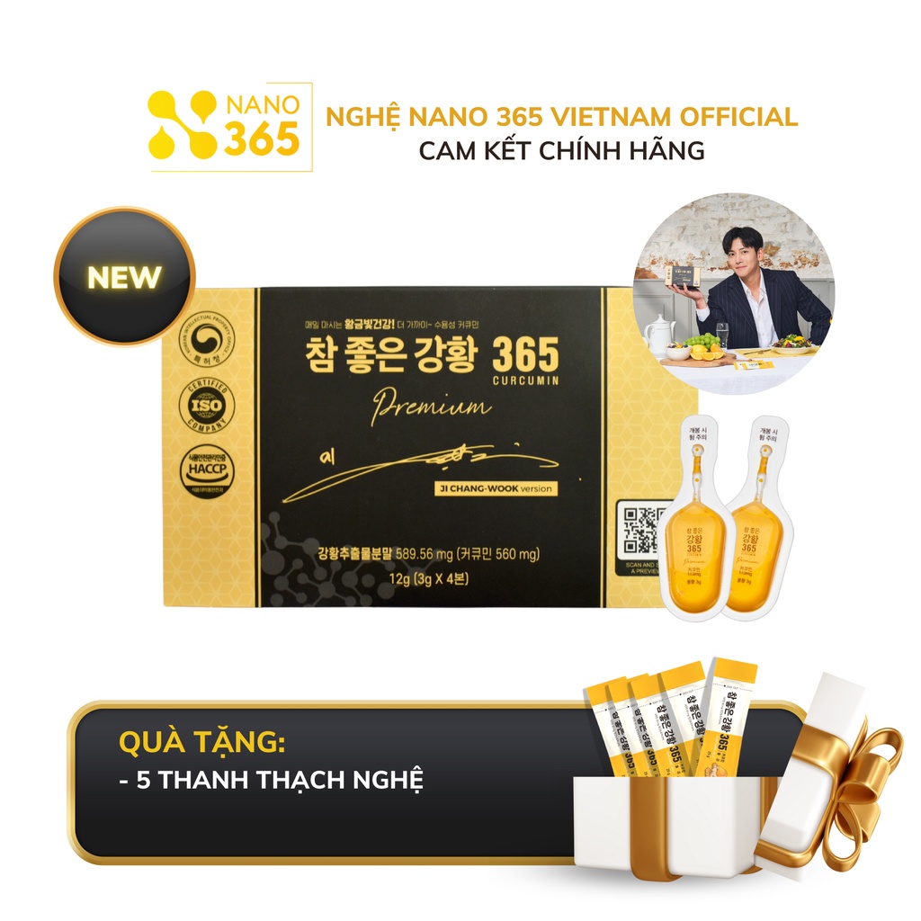 Tinh Chất Nghệ Nano Curcumin 365 Premium Hàn Quốc Hộp 32 tép