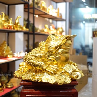 Cóc thiềm thừ dát vàng 24k, Cóc thiềm thừ bằng đồng nguyên chất dát vàng 24k, Đồ Đồng Đông Sơn